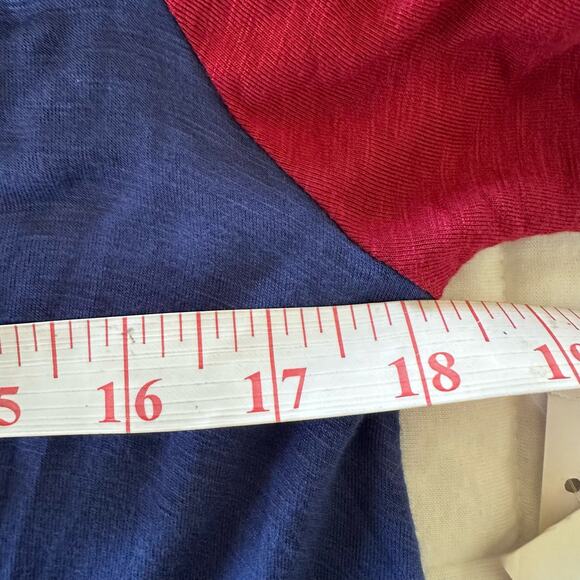 LULAROE Womens Dress Small Blue Red Carly Color Block Jersey Knit Casual Midi - Picture 8 of 11